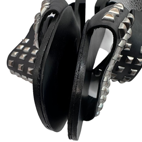 Ash Monoi Black Pyramid Studded Sandals Size 41 - Picture 8 of 8